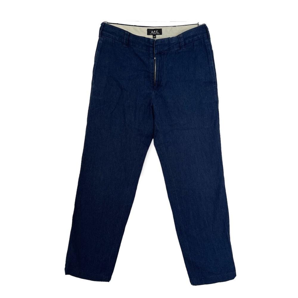 A.P.C Pants Denim Tissue Fabric Ankle Cotton Pockets Slacks Women's Size 34